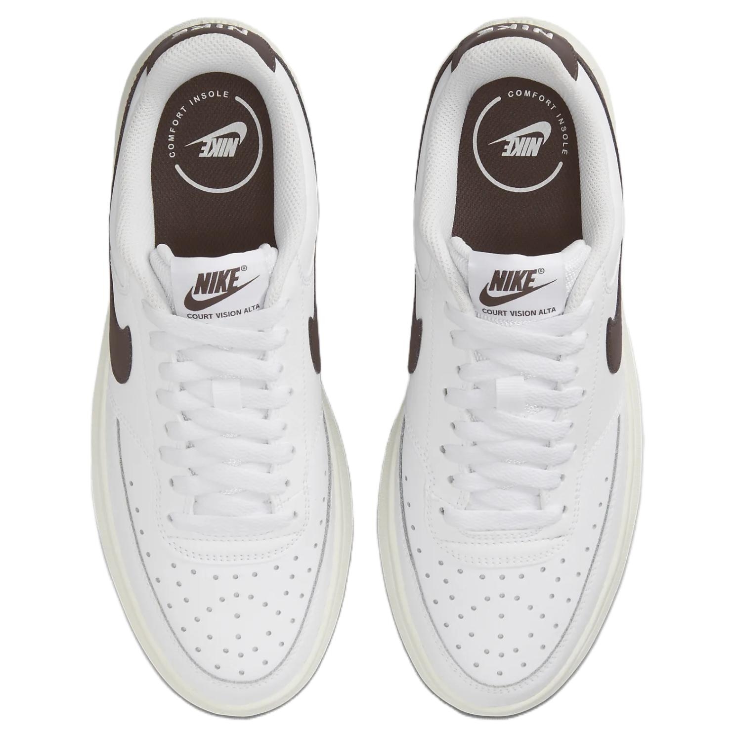 Nike Court Vision Alta 'White Brown' - вид сзади