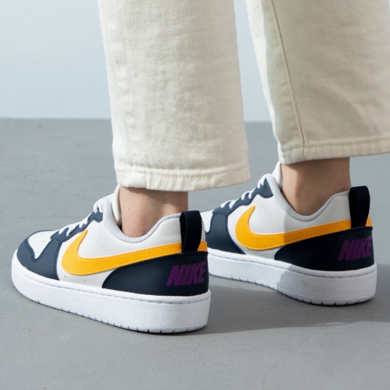 Nike Court Borough Recraft 'White Navy Gold' GS - вид 12