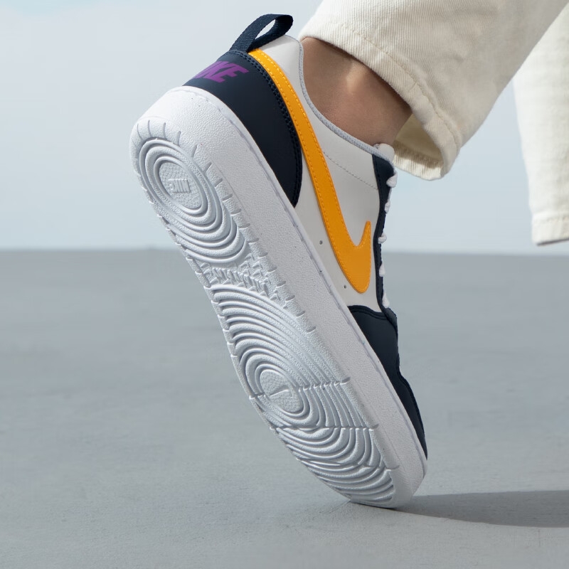 Nike Court Borough Recraft 'White Navy Gold' GS - вид 15