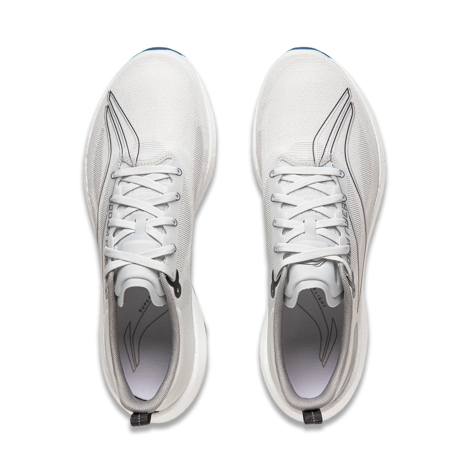 Li-Ning Super Light 21 Gray White - вид сзади